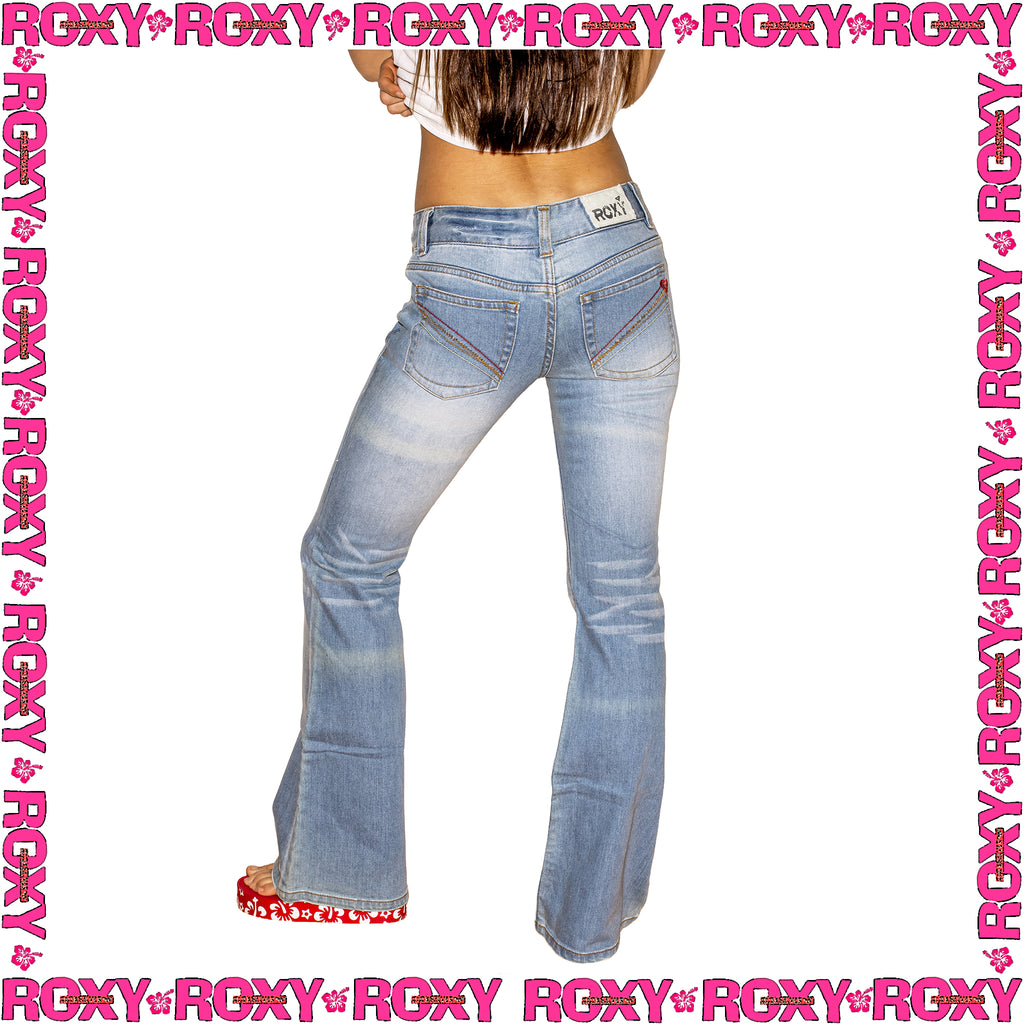 Y2K Roxy "Flared" Low Rise Denim Jeans (27")