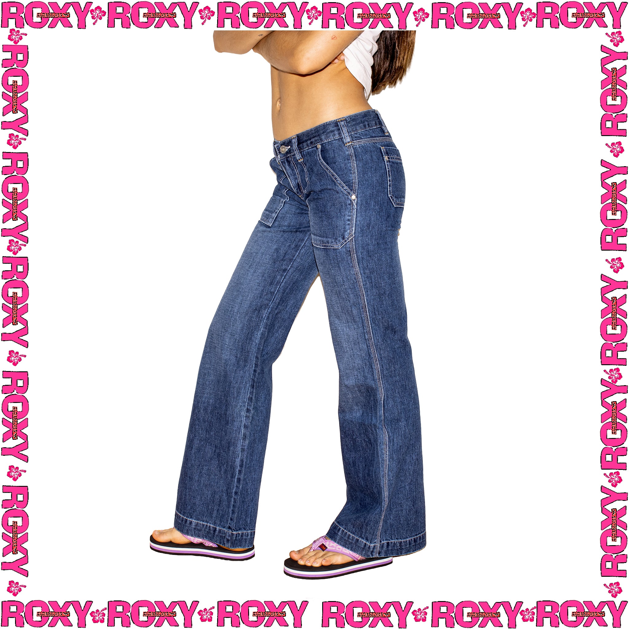 Y2K Roxy "Boot Cut" Low Rise Denim Jeans (28")