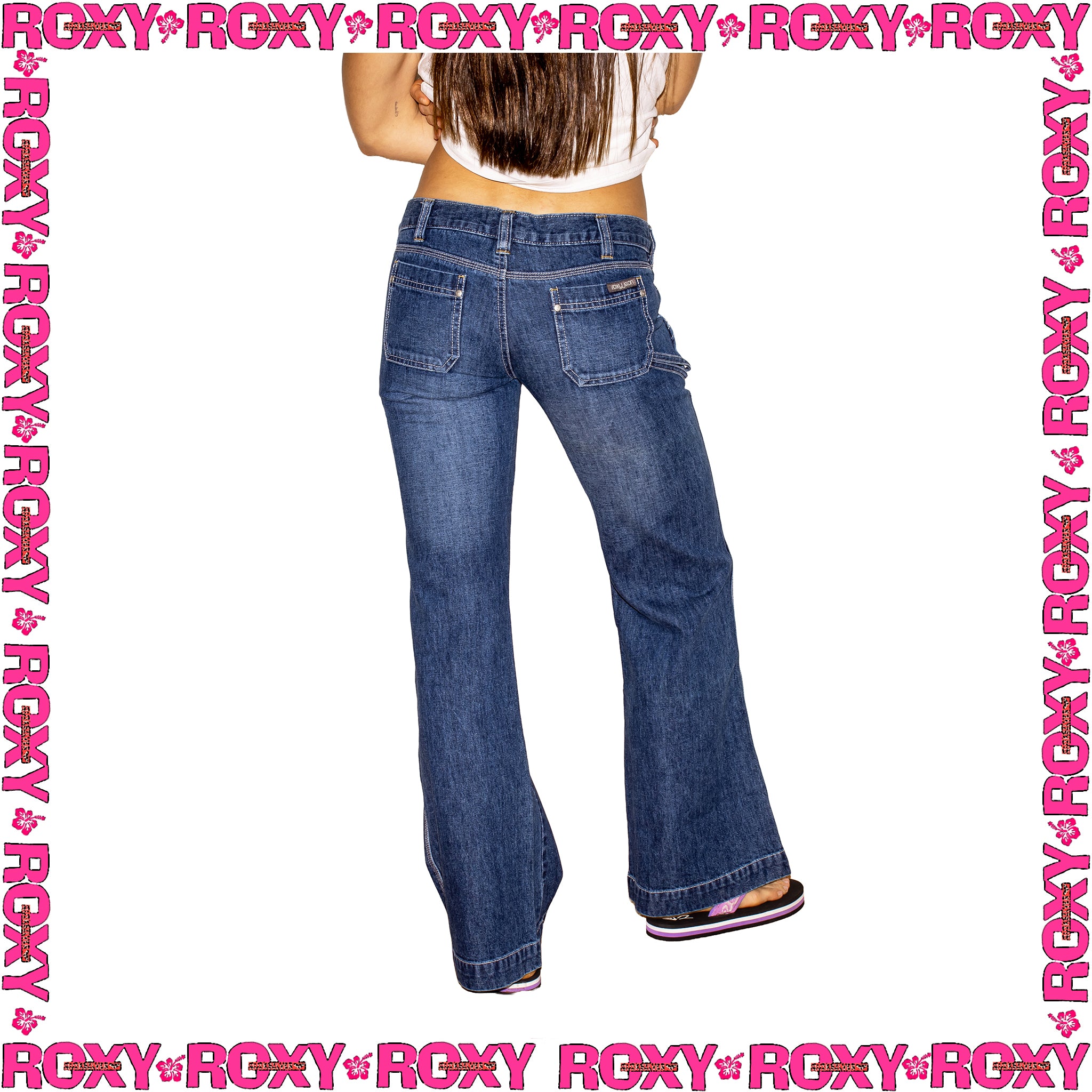 Y2K Roxy "Boot Cut" Low Rise Denim Jeans (28")