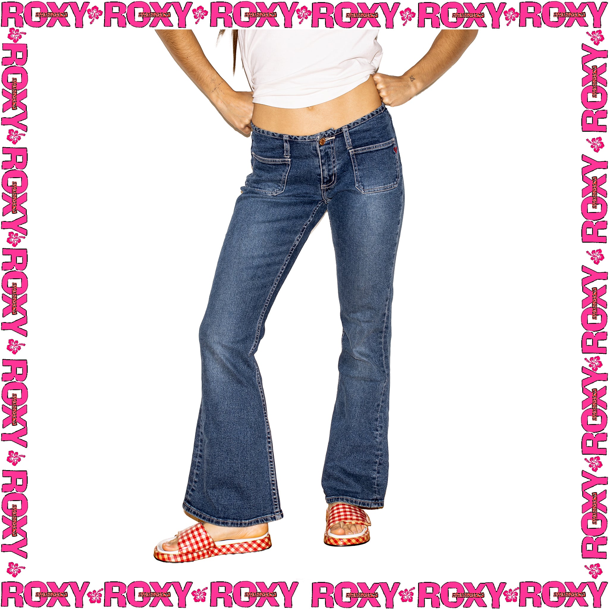 Y2K Roxy "Boot Cut" Low Rise Denim Jeans (26")