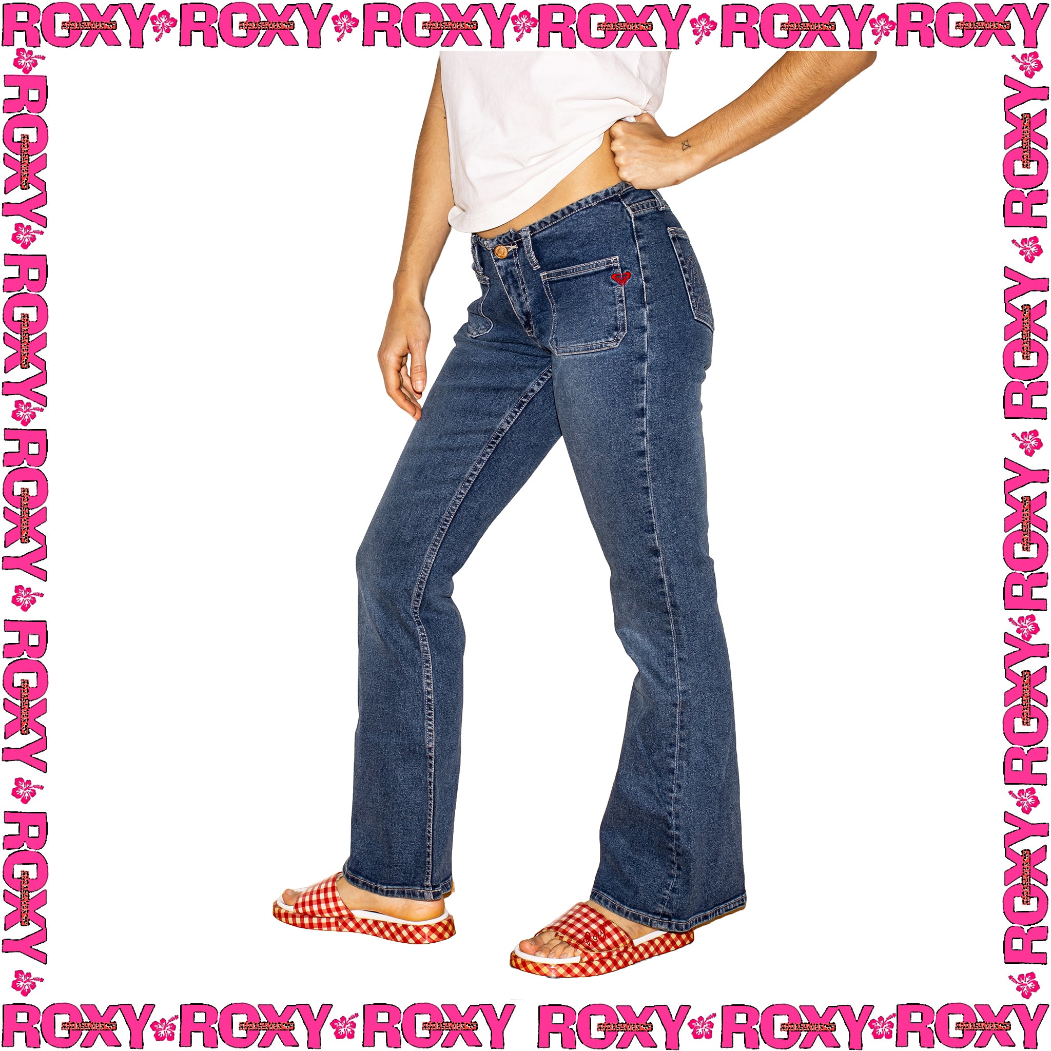 Y2K Roxy "Boot Cut" Low Rise Denim Jeans (26")