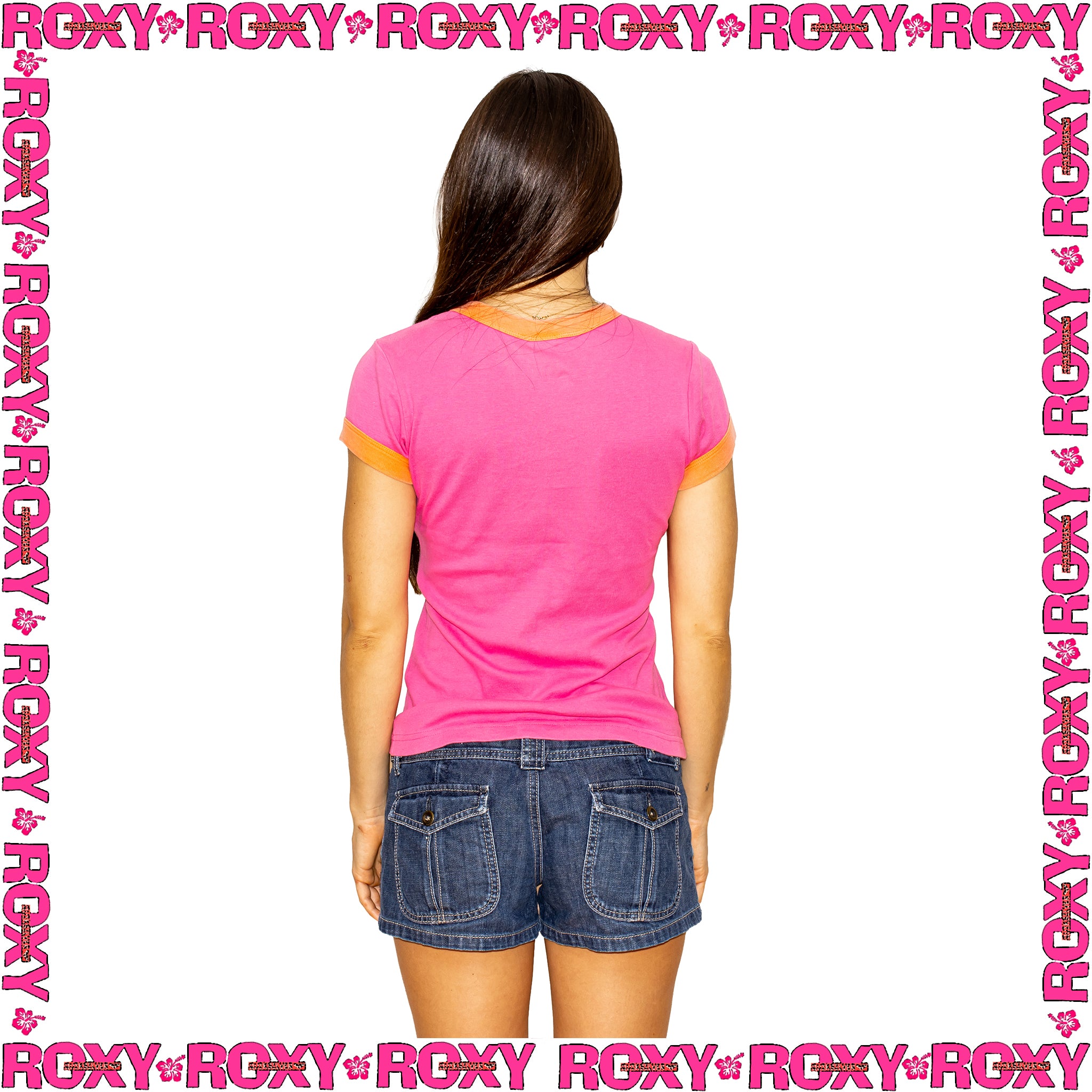 Y2K Roxy Ringer Baby Tee (S)