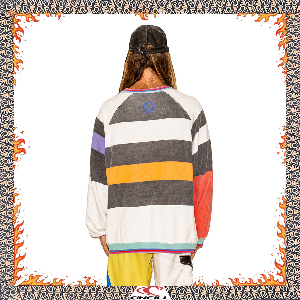 1980's O'Neill "Wave Cult" Colorblock Crewneck Sweatshirt (XL) *RARE*