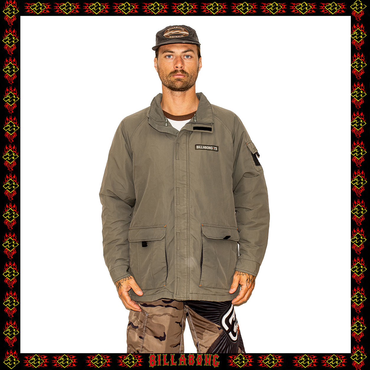 1999 Billabong Military Nylon Jacket (XL)
