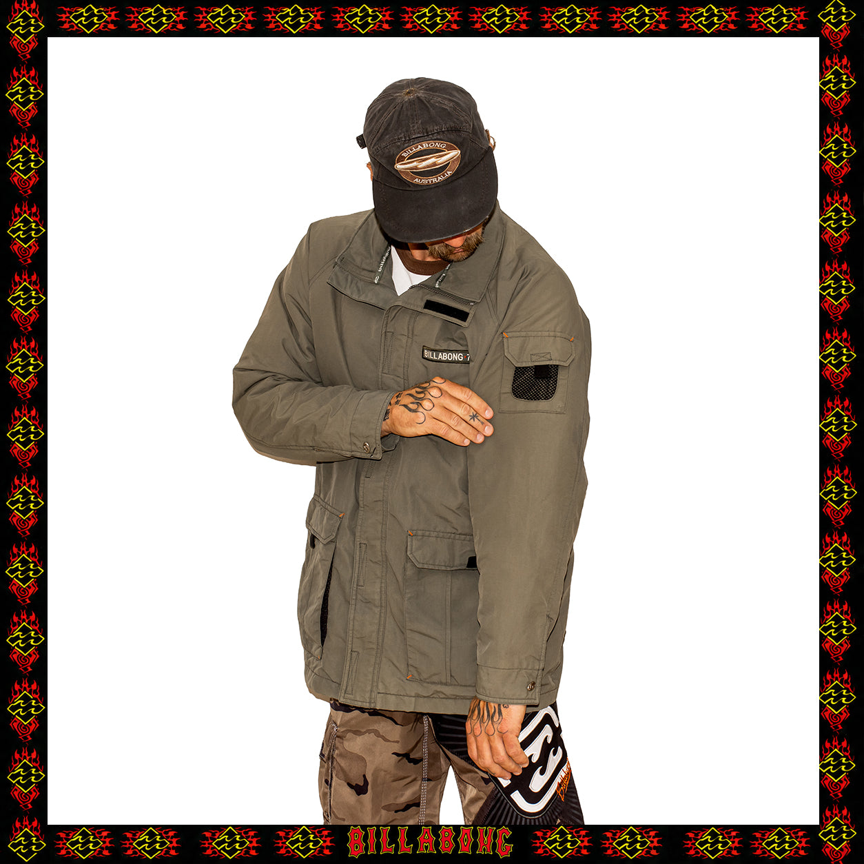 1999 Billabong Military Nylon Jacket (XL)