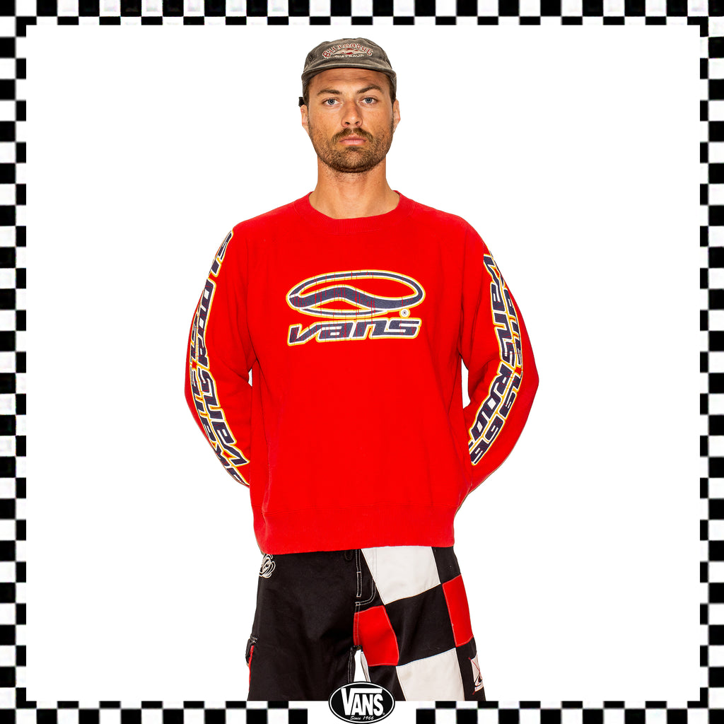 1998 Vans Off The Wall "Triple Hit" Crewneck Sweatshirt (L-XL) *RARE*