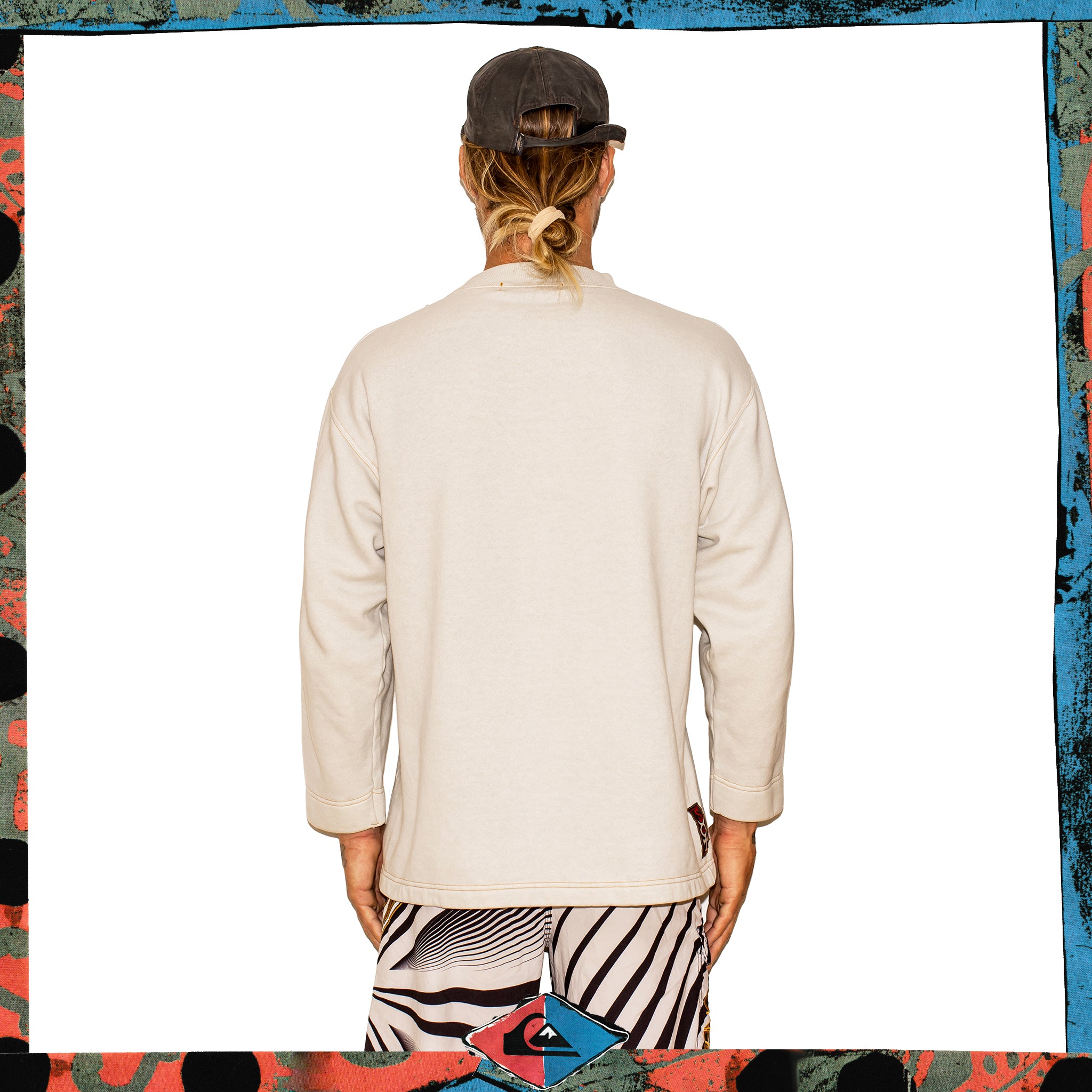 1996 Quiksilver Spellout Crewneck Sweatshirt (L-XL) *RARE*