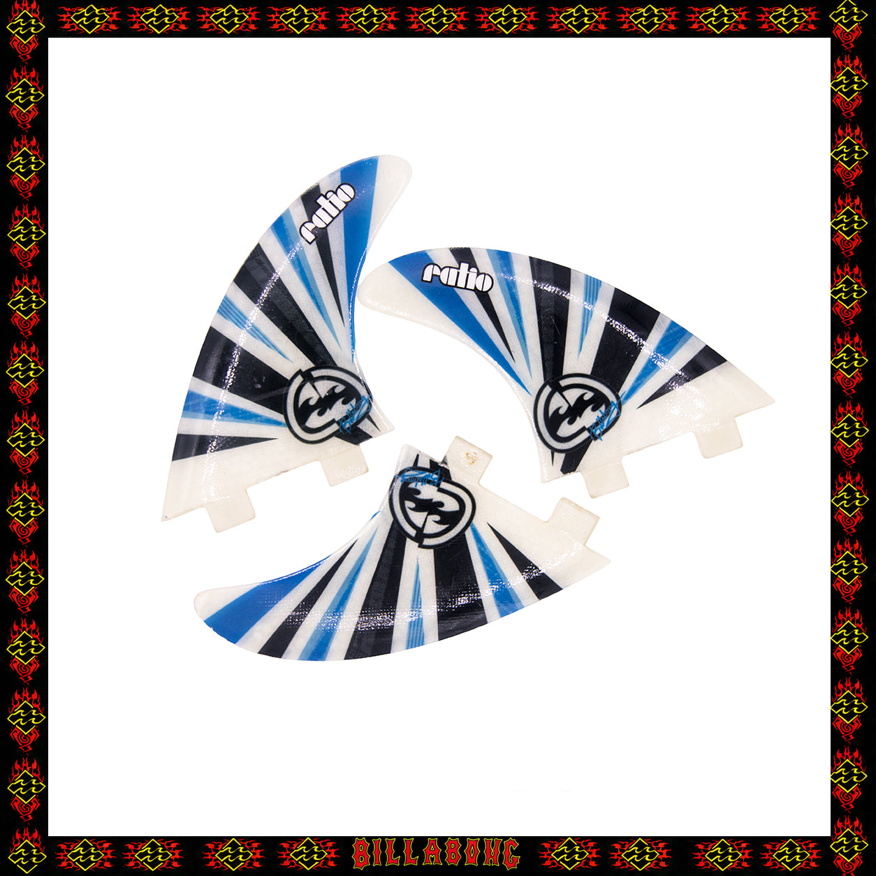 Y2K Billabong "Andy Irons - Samurai" Ratio FCS Thruster Fins (Small)
