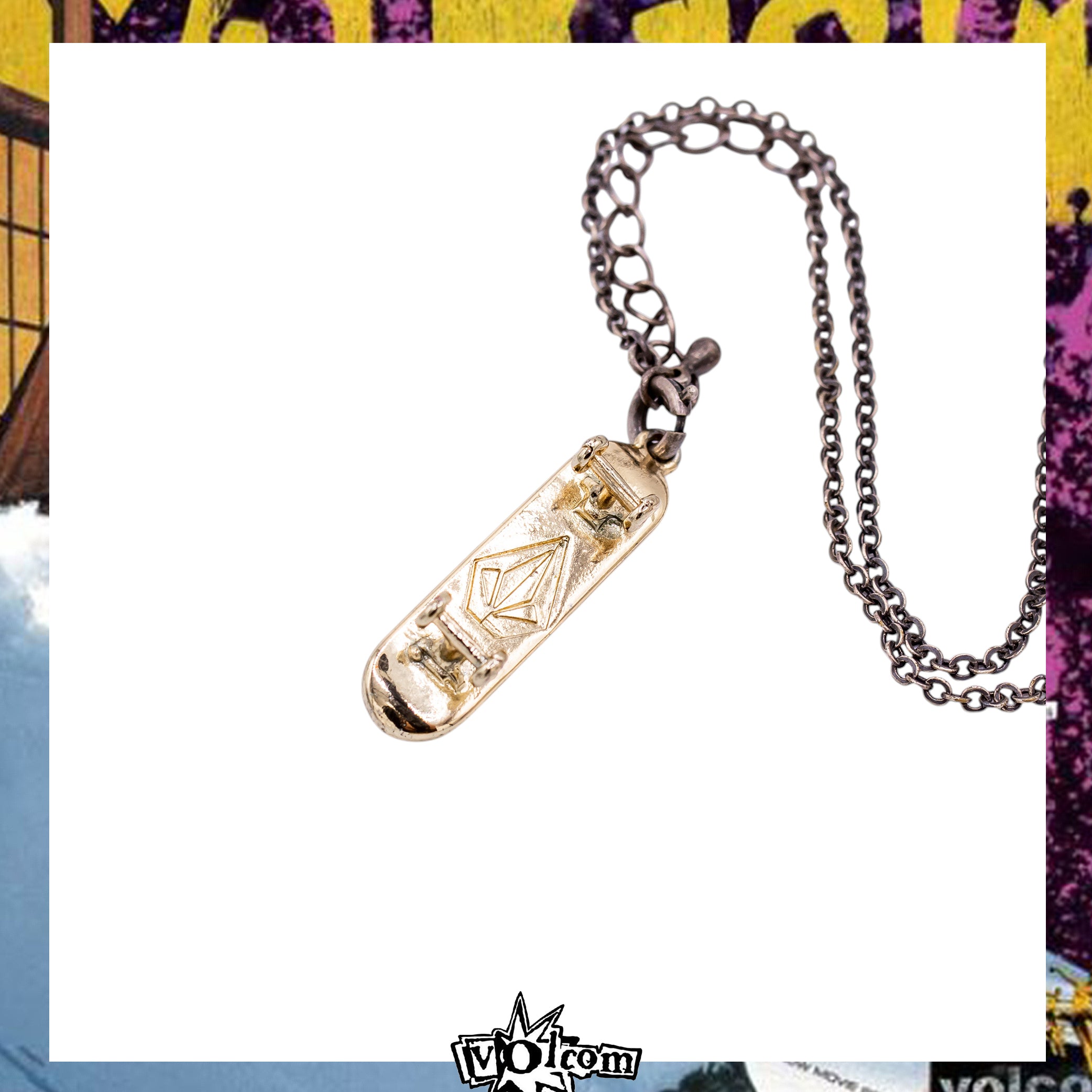 Y2K Volcom Skateboard Necklace *RARE*