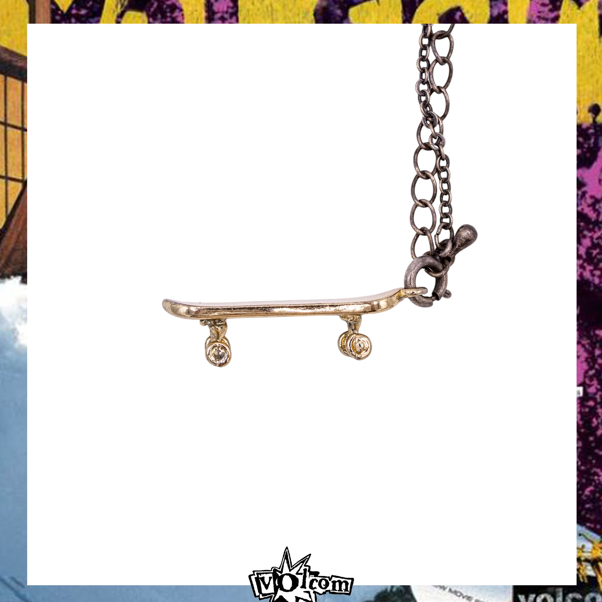 Y2K Volcom Skateboard Necklace *RARE*