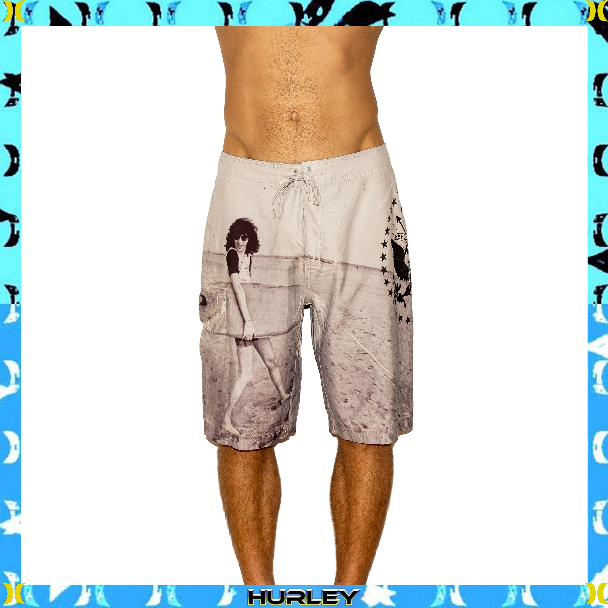 Y2K Hurley "Joey Ramone" Supreme Tech Boardies (33")