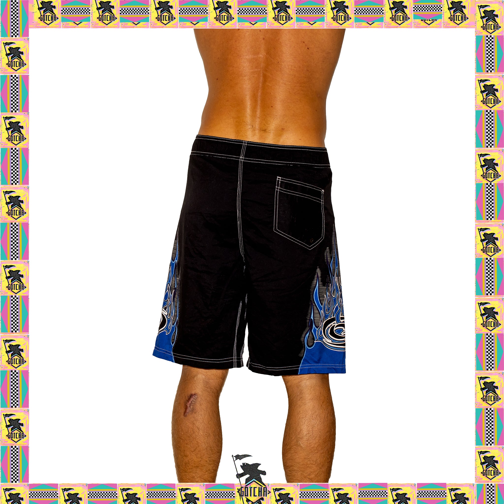 Y2K Gotcha Flame Tech Boardies (36")