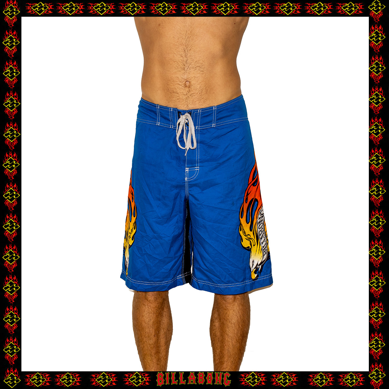 Y2K Billabong "Flame" Supreme Tech Boardies (36")