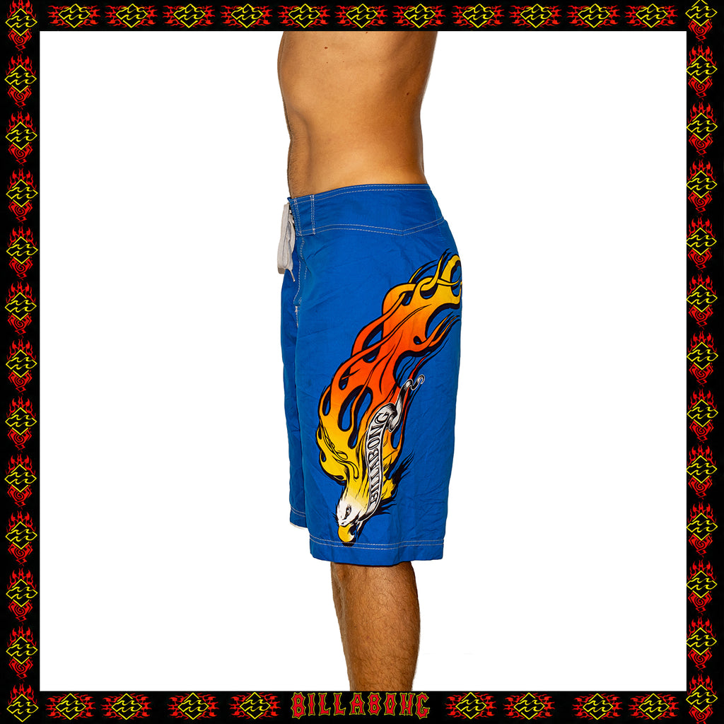 Y2K Billabong "Flame" Supreme Tech Boardies (36")