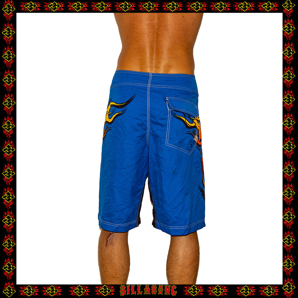 Y2K Billabong "Flame" Supreme Tech Boardies (36")