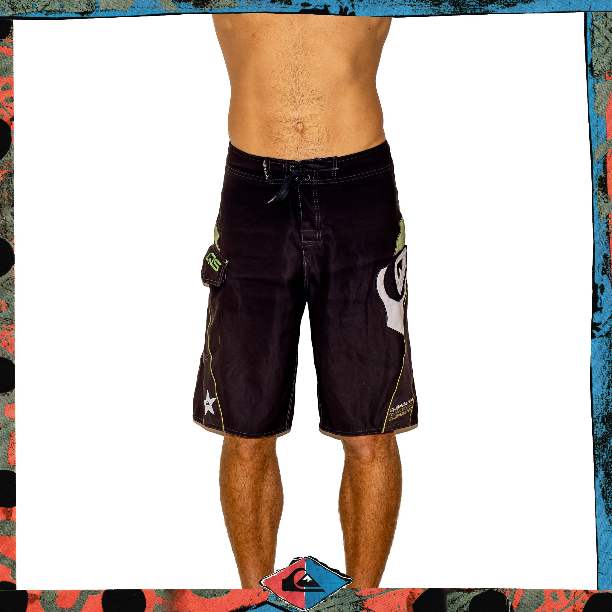 Y2K Quiksilver Supreme Tech Boardies (28")