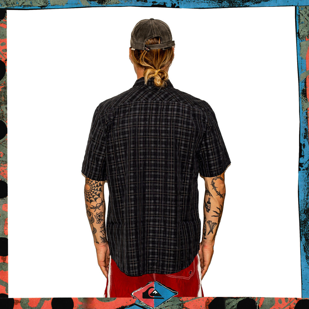 Y2K Quiksilver "Waterman" Plaid Overshirt (L)