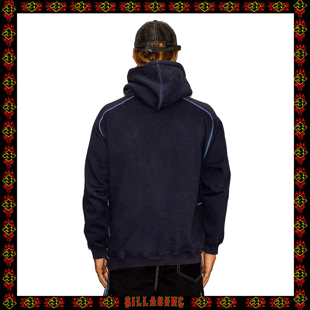 Y2K Billabong Australia Spellout Hoodie (L)