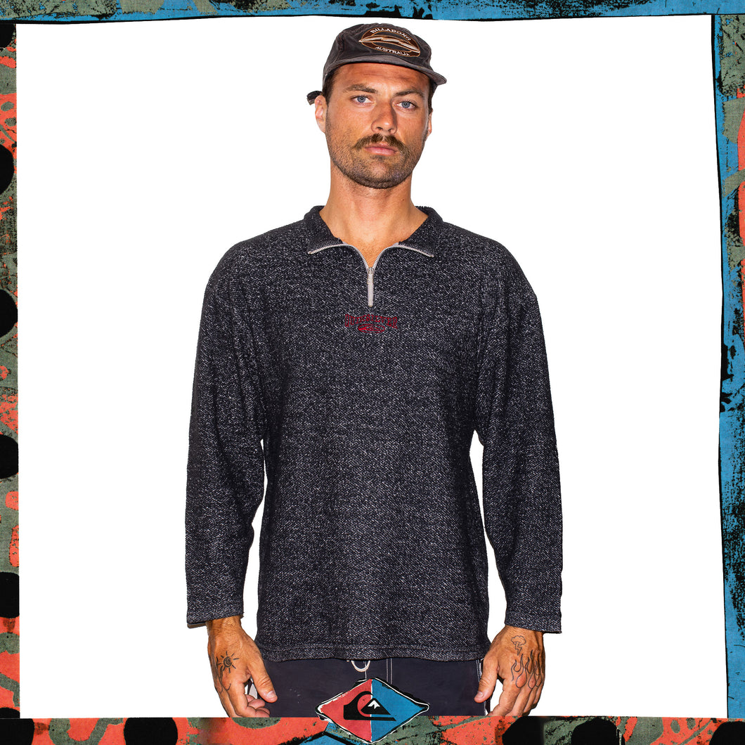 1990's Quiksilver Spellout Quarterzip Pullover (L)