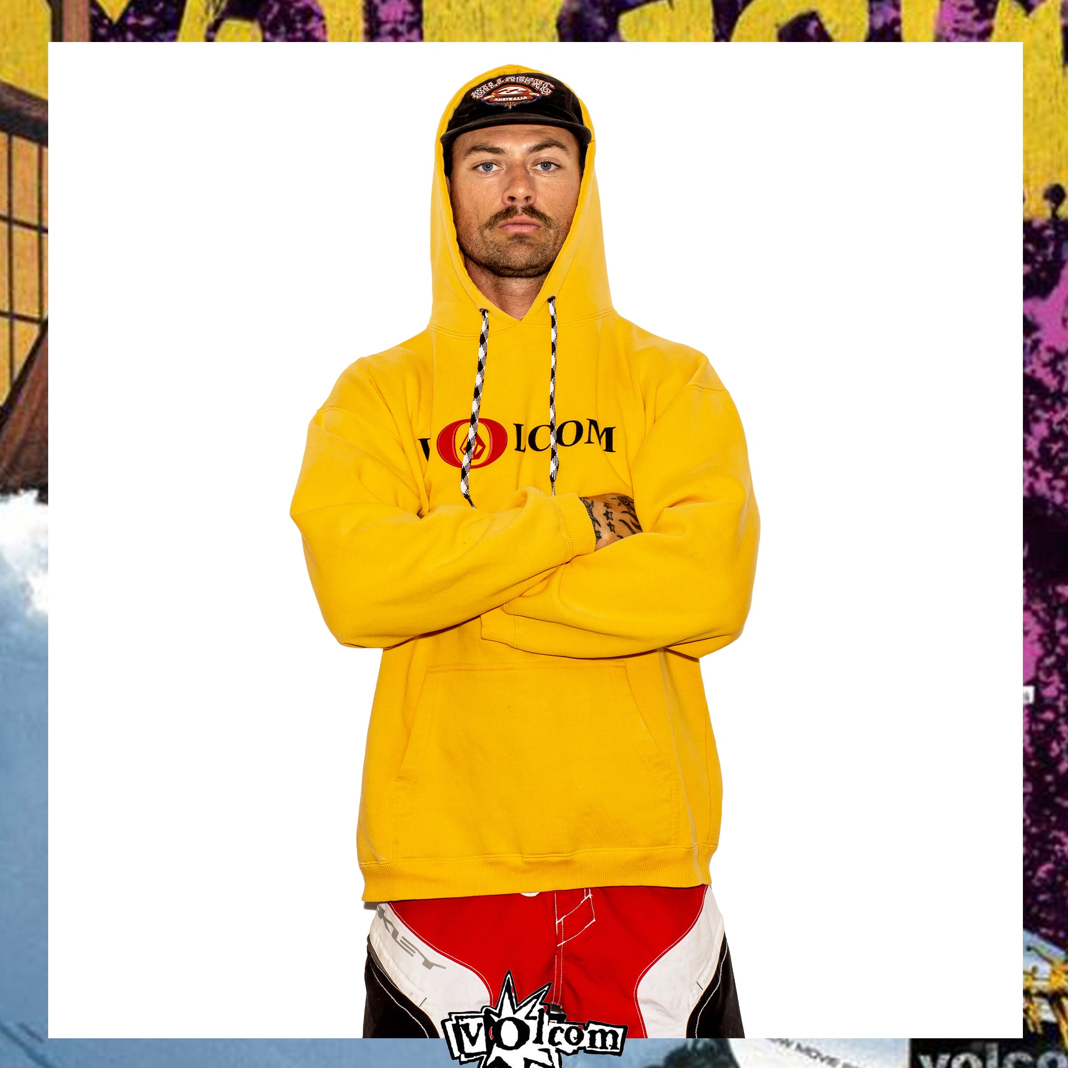 1990's Volcom Spellout Hoodie (L-XL)