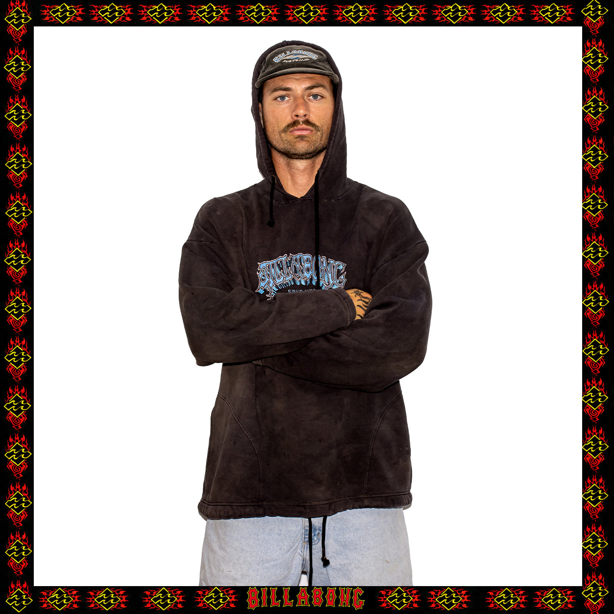 1992 Billabong Spellout Hoodie (XXL)