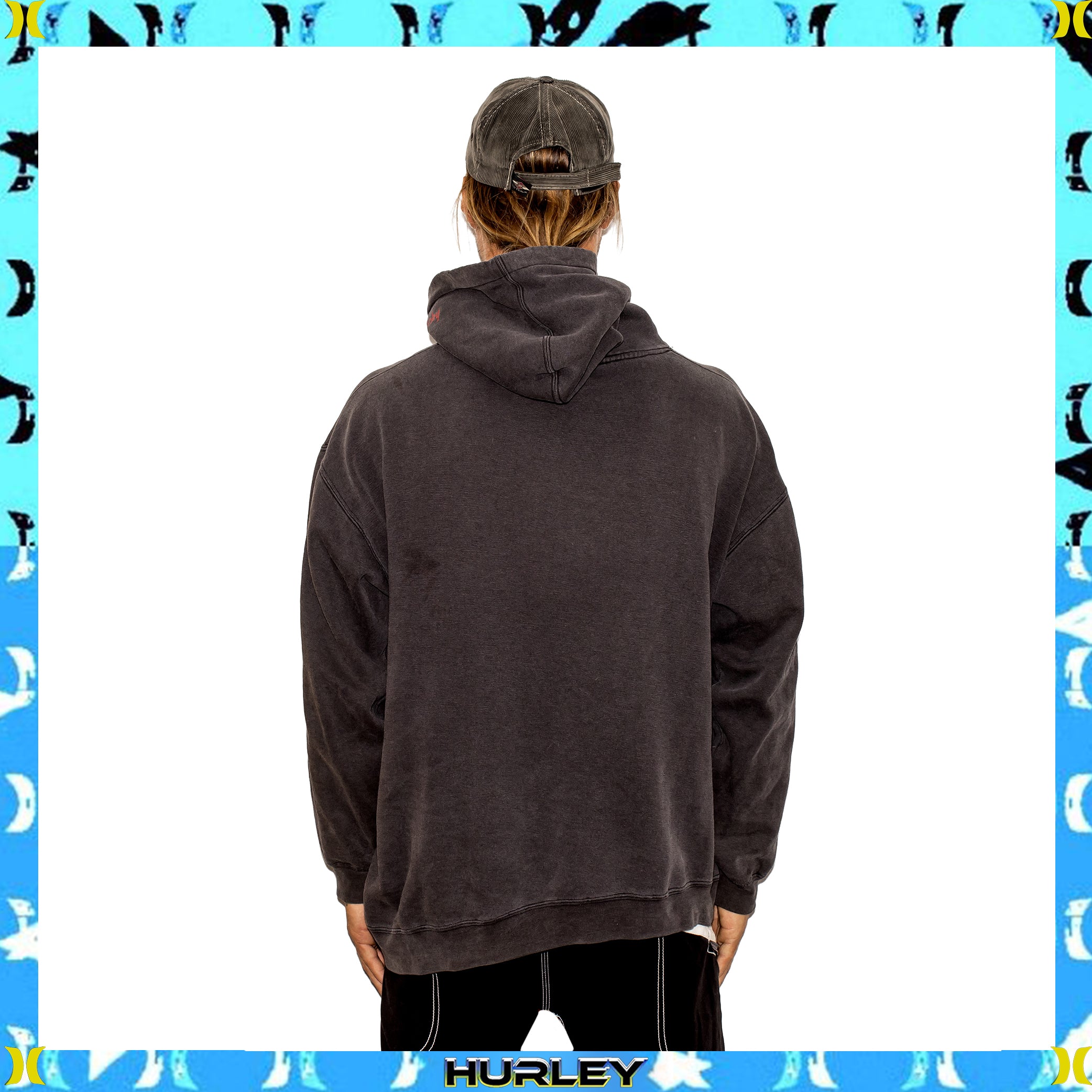 1990's Hurley International Spellout Hoodie (XL)