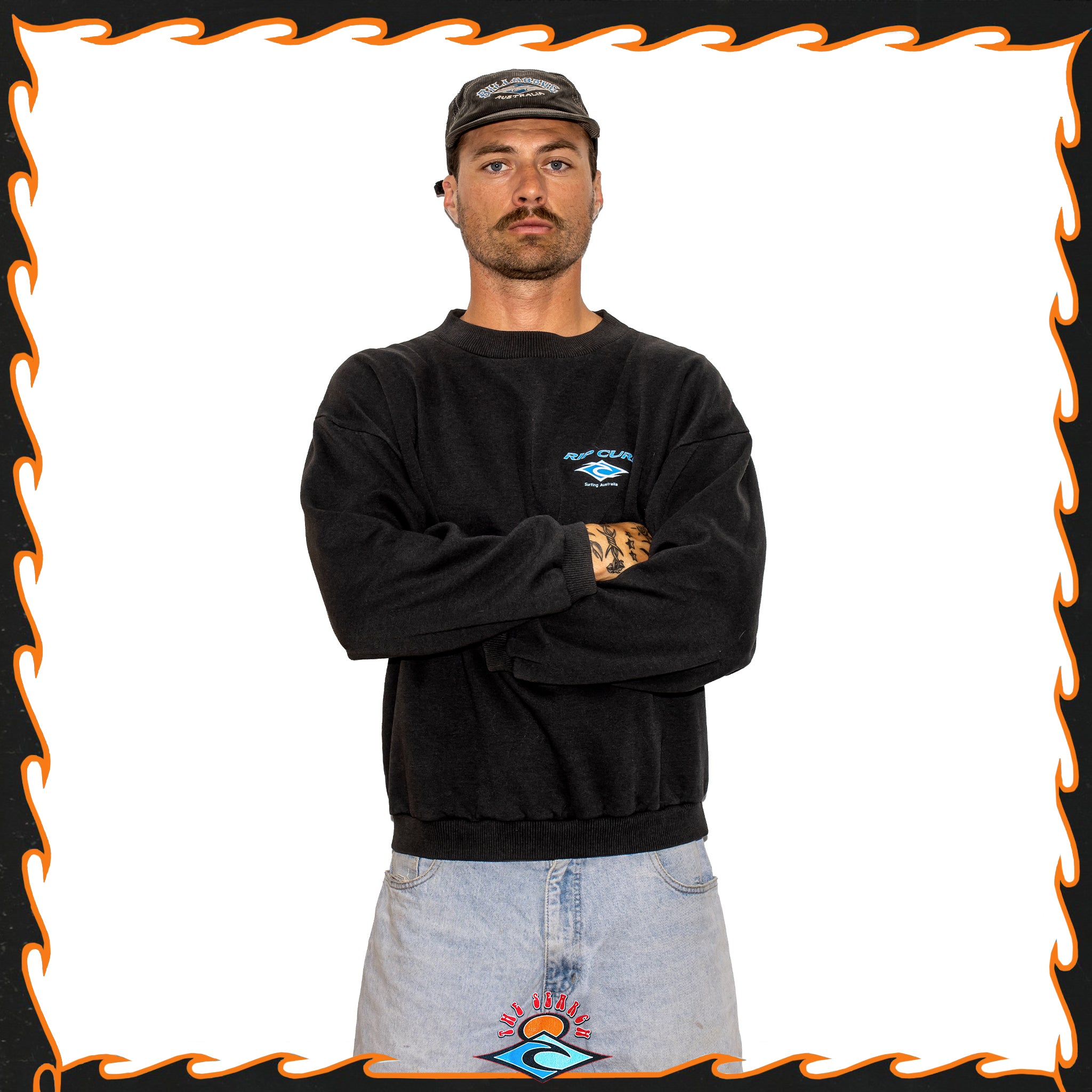 1996 Rip Curl Spellout Crewneck Sweatshirt (L)