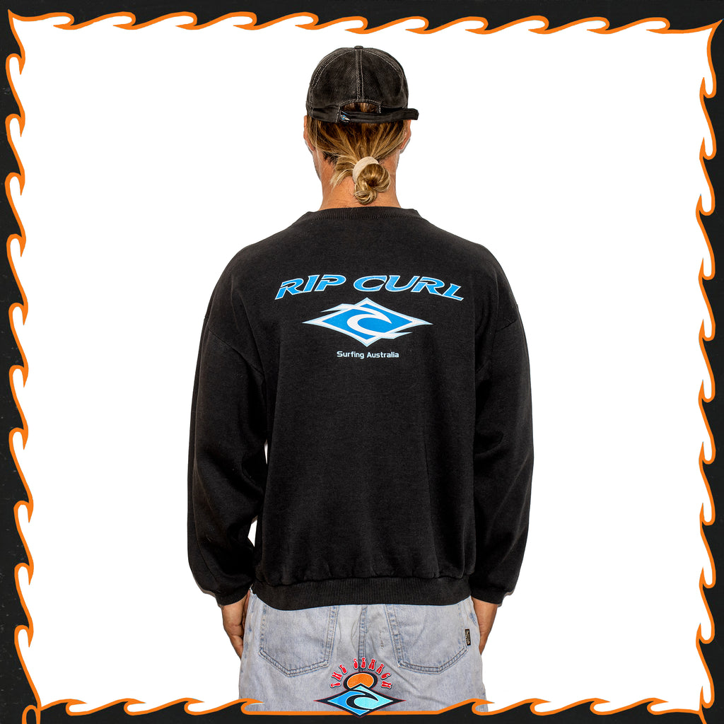 1996 Rip Curl Spellout Crewneck Sweatshirt (L)