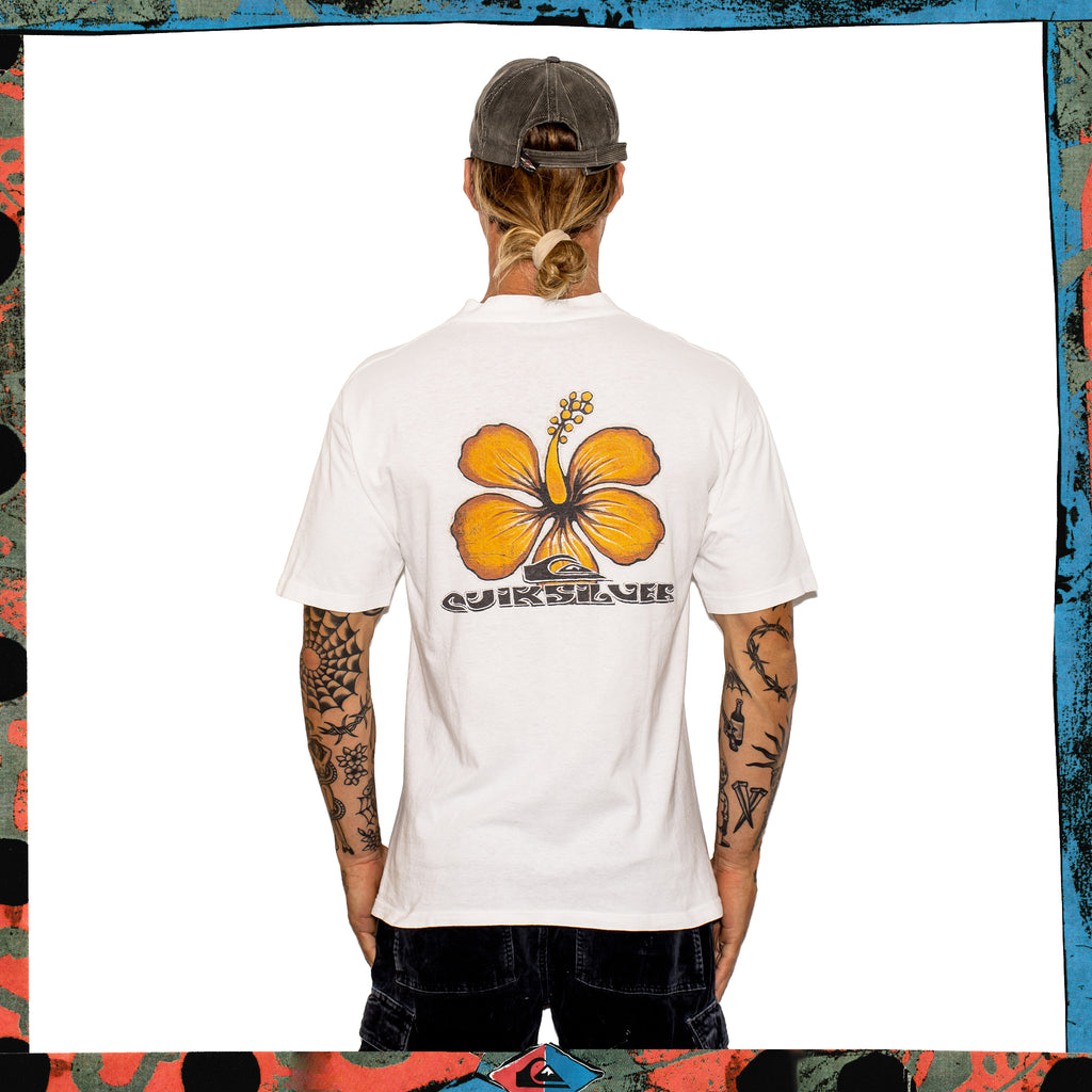 1995 Quiksilver "Hibiscus" Graphic Tee (L)