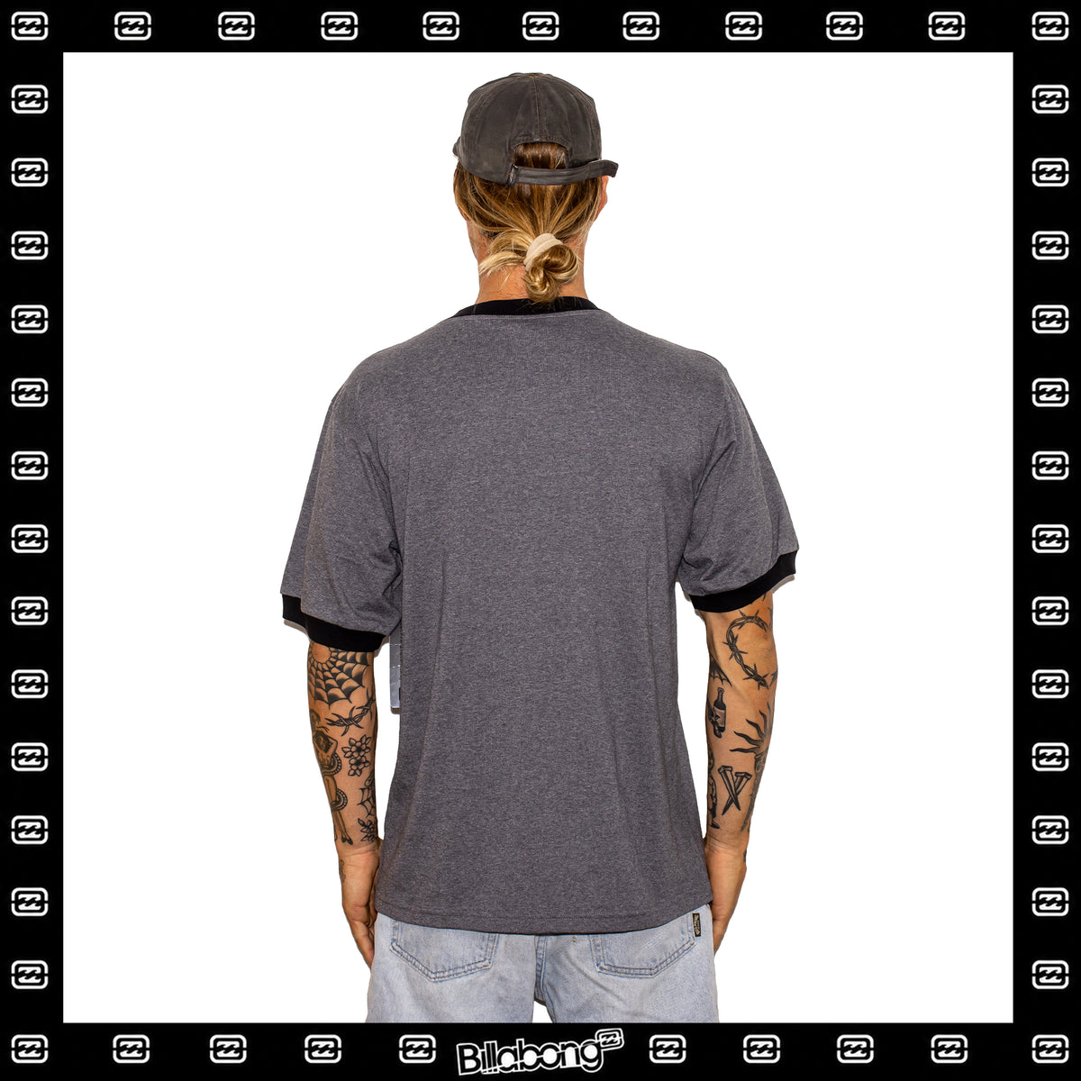 Y2K Billabong Spellout Ringer Tee (L) *Deadstock*
