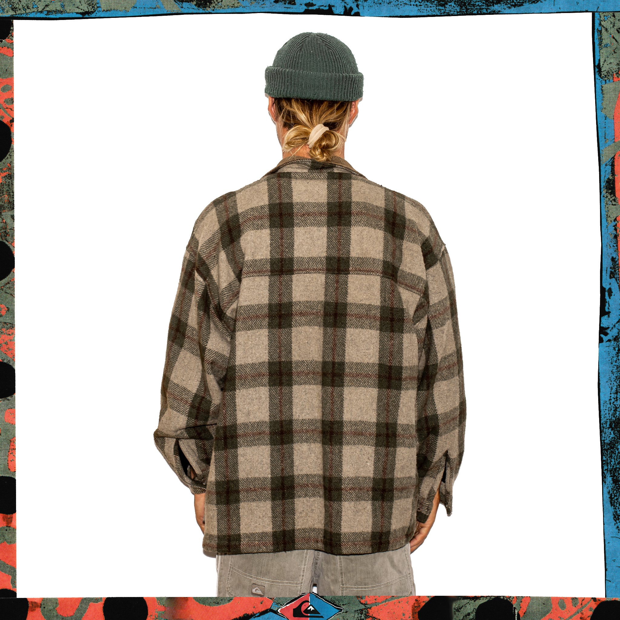 1998 Quiksilver "Silver Edition" Plaid Jacket w/ Corduroy Collar (XL)