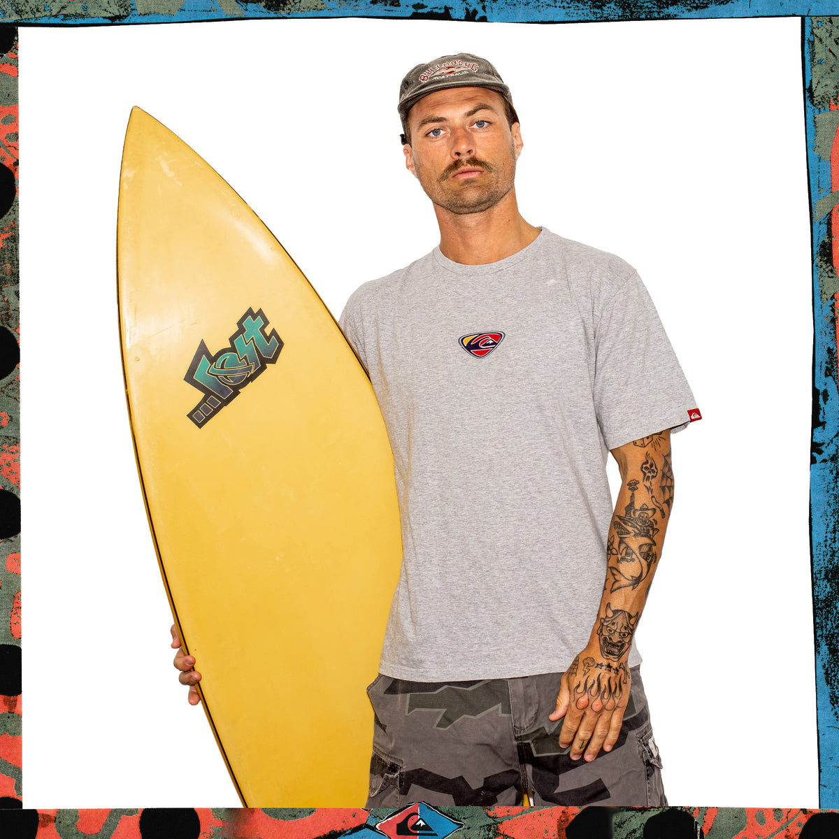 Y2K Quiksilver Spellout Graphic Tee (L)