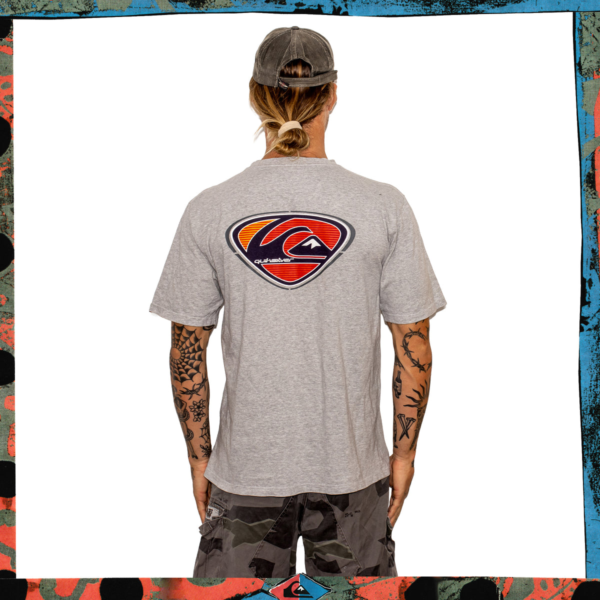 Y2K Quiksilver Spellout Graphic Tee (L)