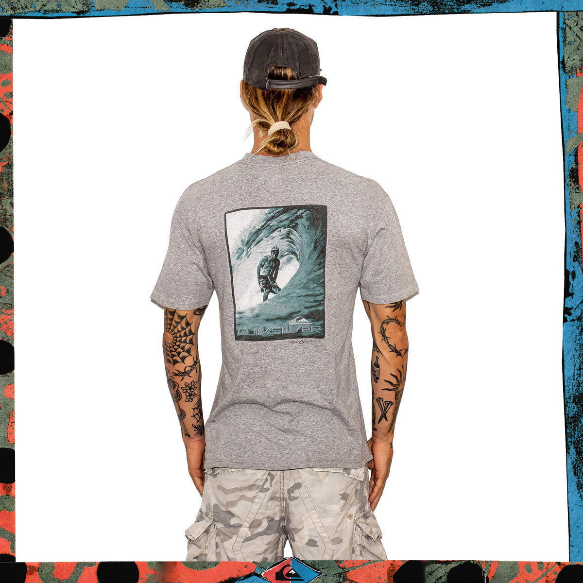 90's Quiksilver "Tom Carroll" Graphic Tee (M-L)