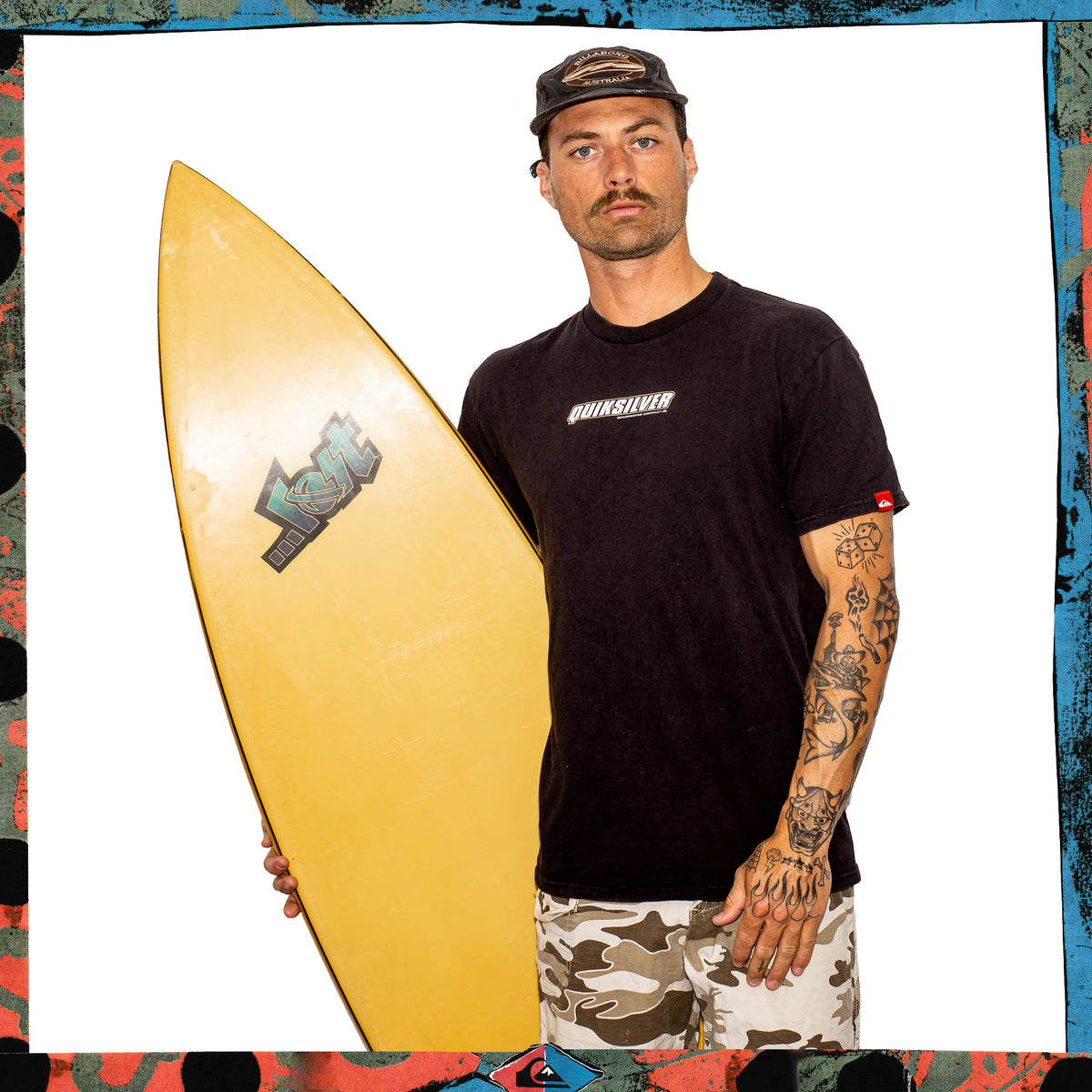 Y2K Quiksilver Spellout Tee (M-L)