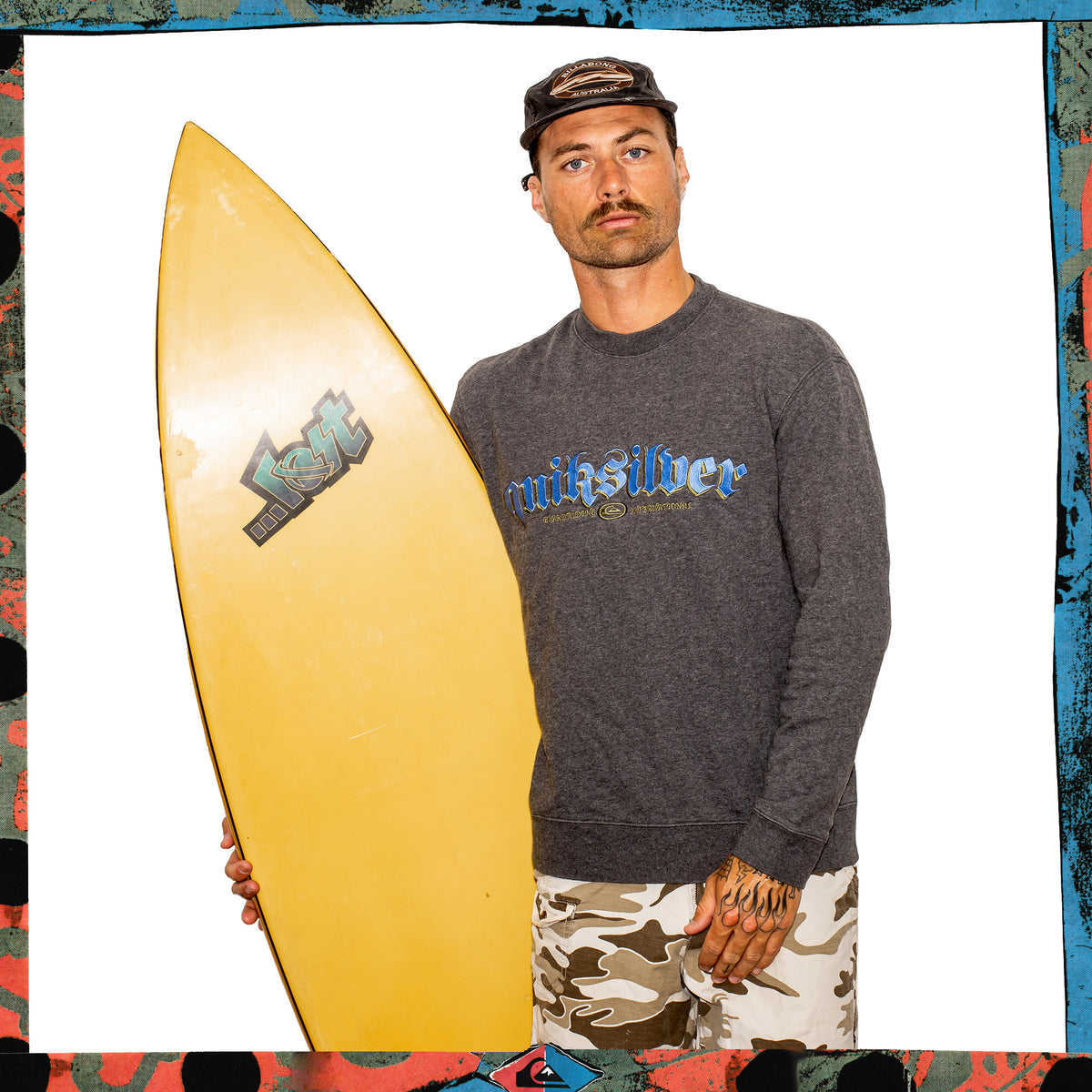 Y2K Quiksilver Spellout Crewneck Sweatshirt (M-L)