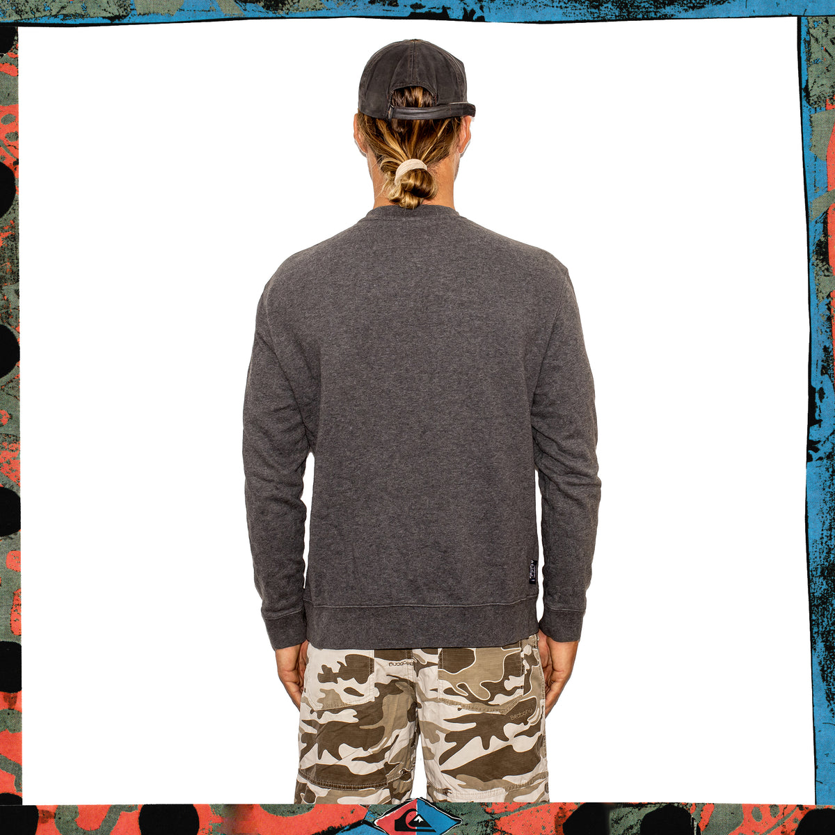 Y2K Quiksilver Spellout Crewneck Sweatshirt (M-L)