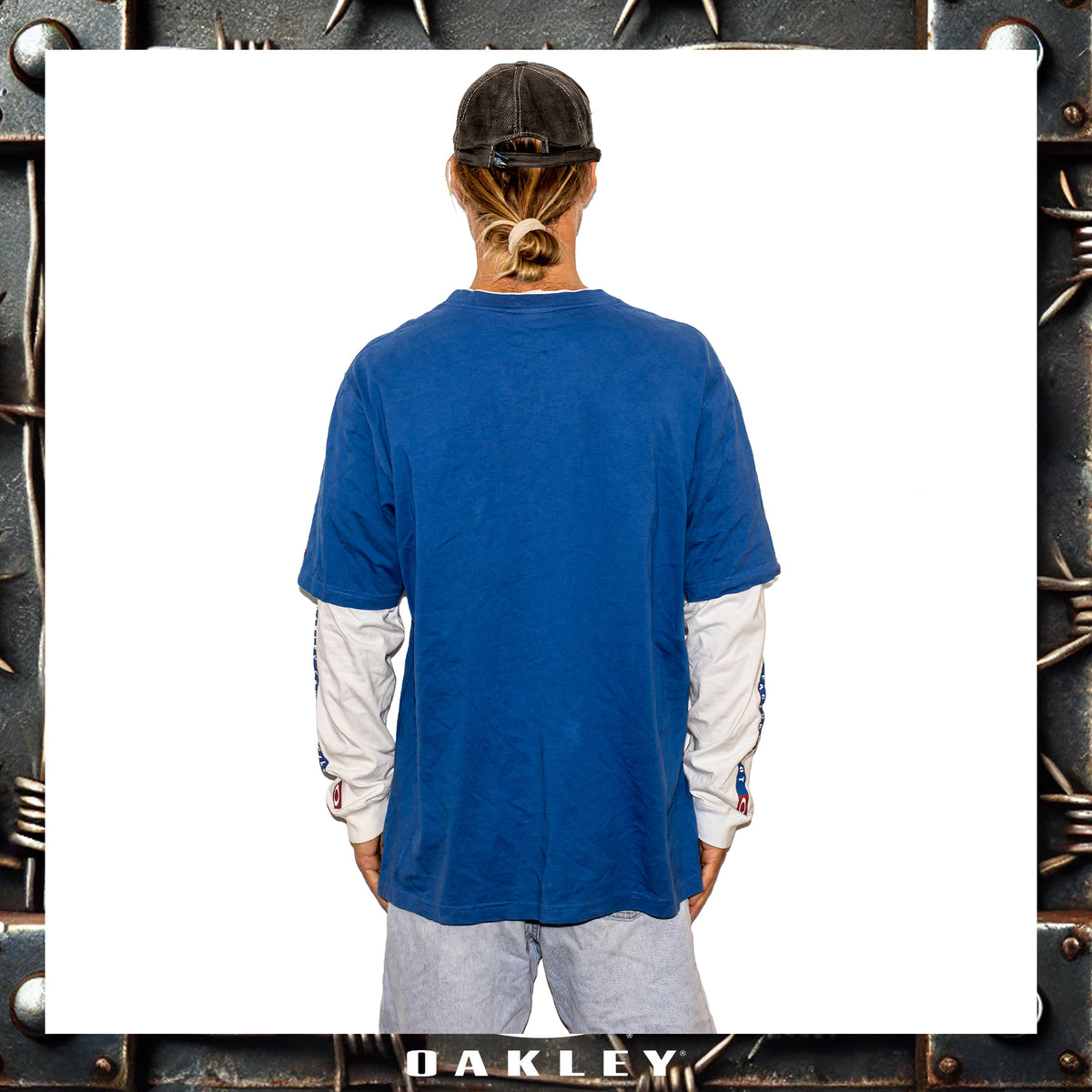 Y2K Oakley 3D Skull L/S Layered Tee (XL)