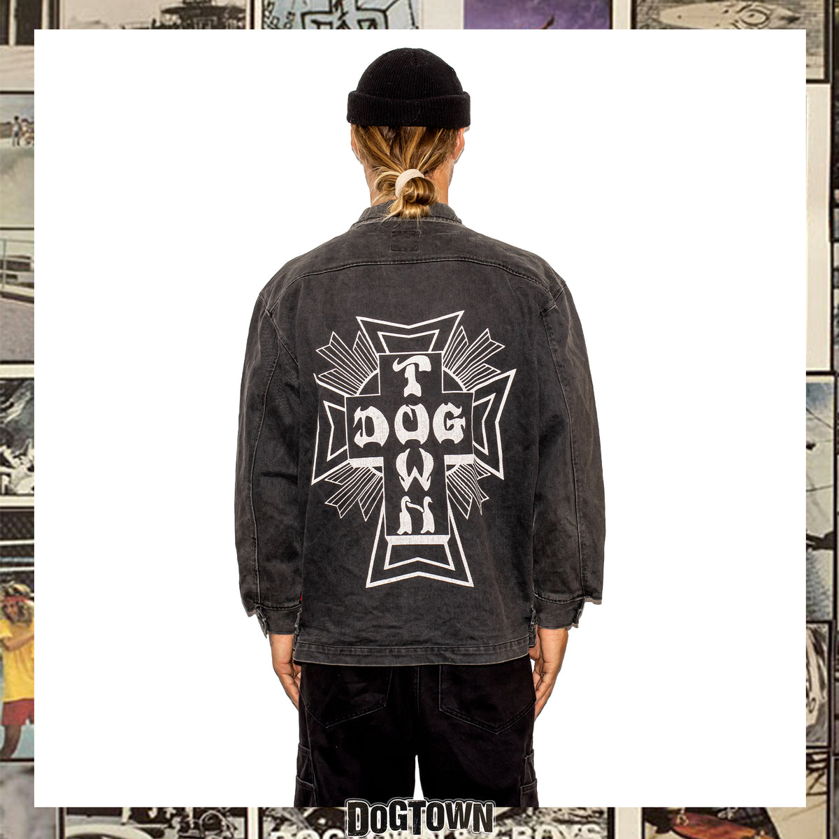90's Dog Town Black Dragon Denim Jacket (XL) *RARE*
