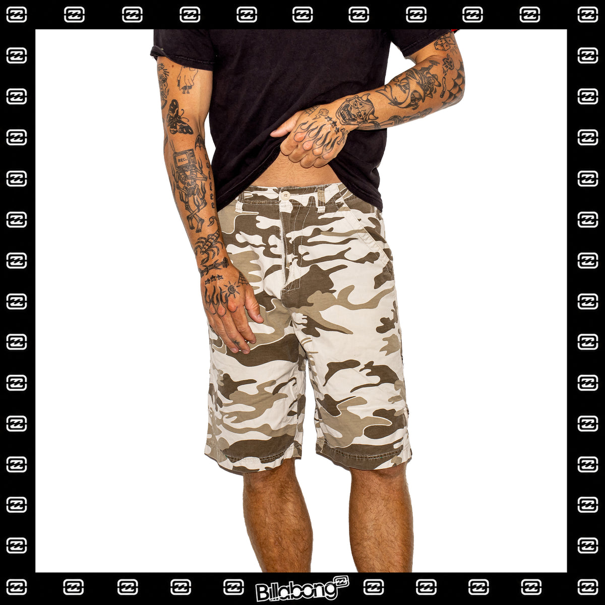 Y2K Billabong Camo Cargo Shorts (29")