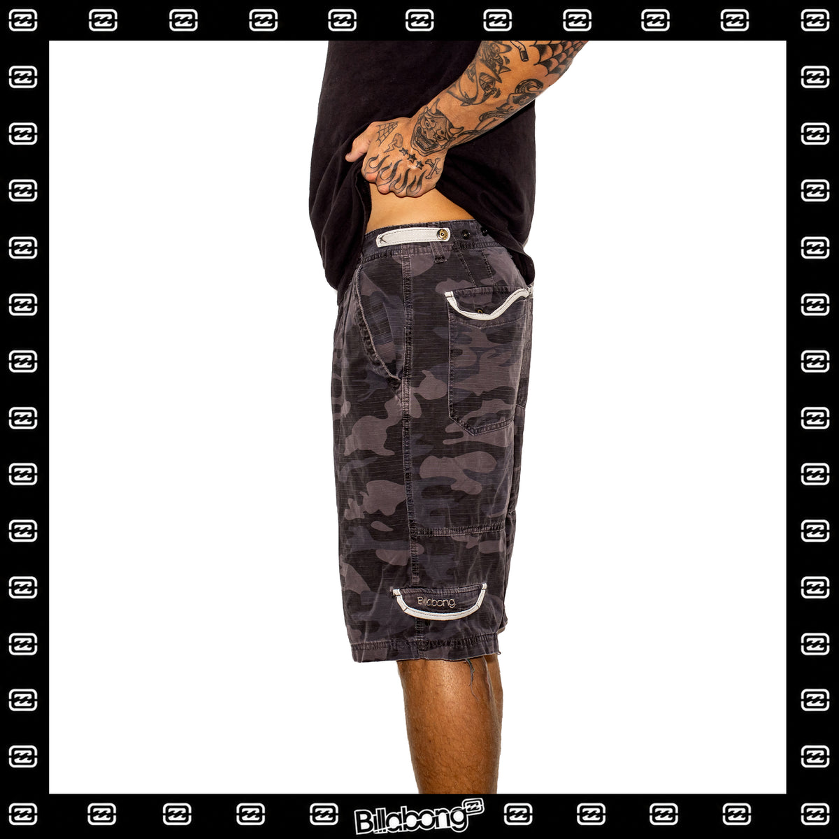 Y2K Billabong Camo Cargo Shorts (30")