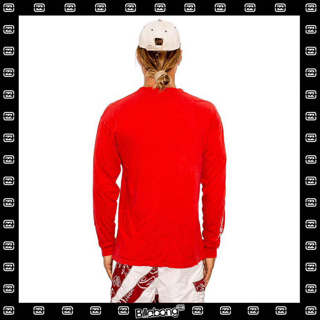 Y2K Billabong "Triple Hit" Spellout L/S Tee (L)