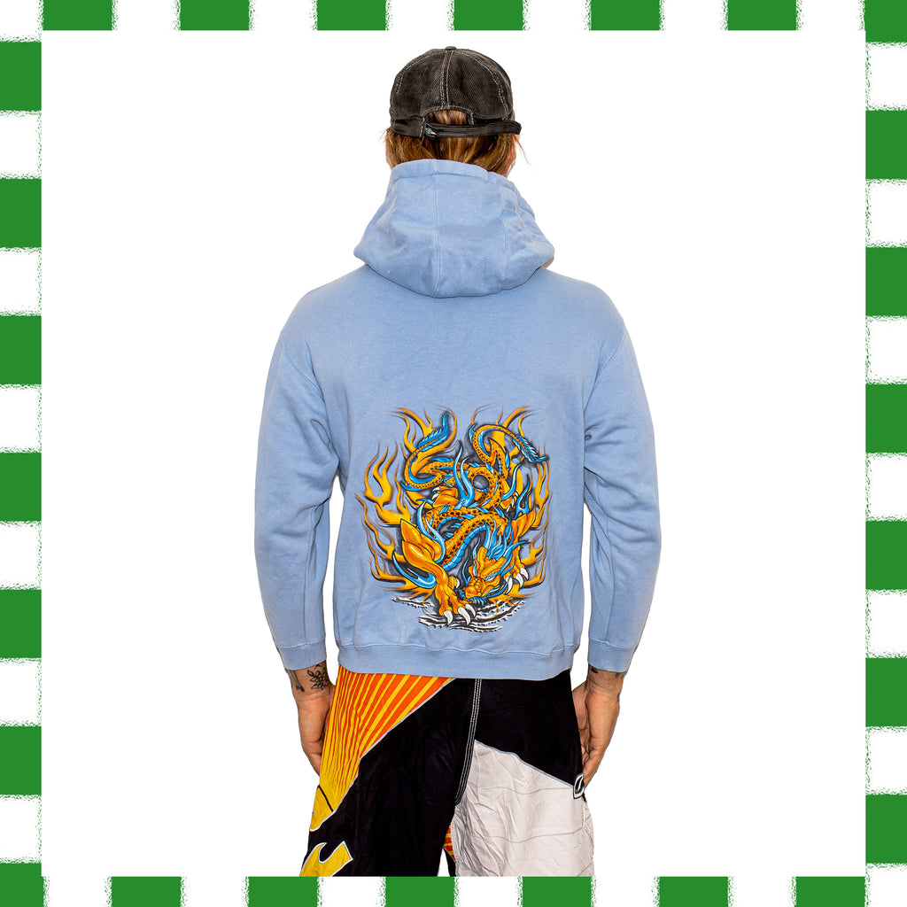 Y2K Top Heavy "Dragon" Graphic Hoodie (M)