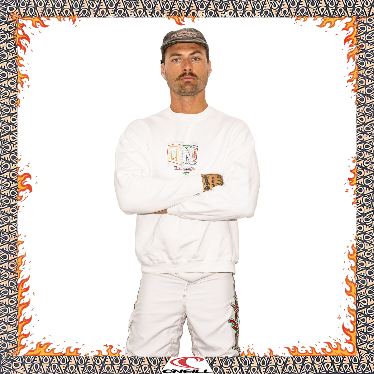 90's O'Neill Evolution Spellout Crewneck Sweatshirt (M)