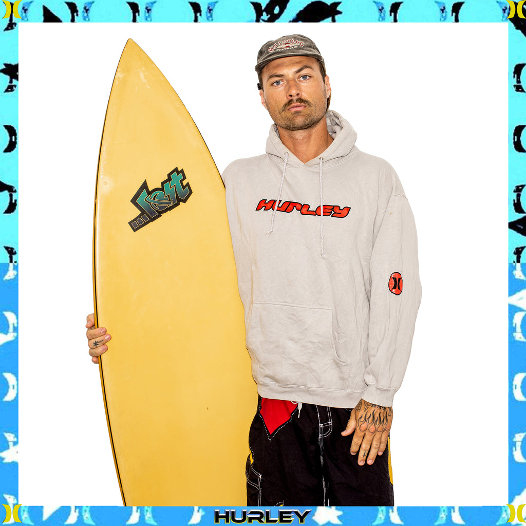 Y2K Hurley International "Triple Hit" Spellout Hoodie (L)