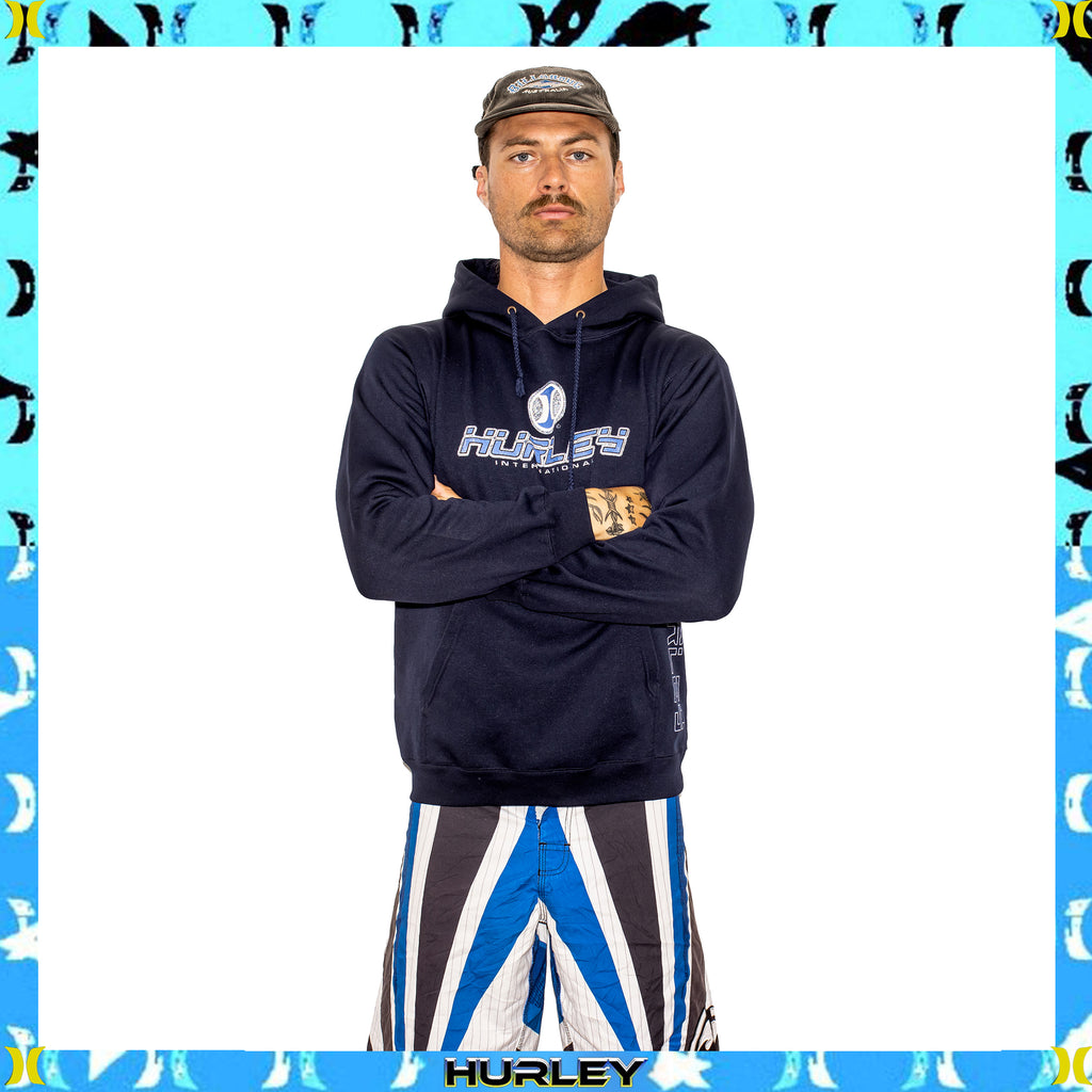 Y2K Hurley International Spellout Hoodie (M)