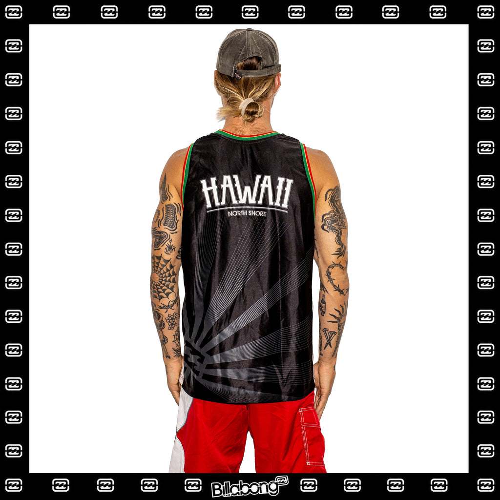 2011 Billabong *Pipeline Master - Rsing Sun* Jersey Tank Top (L)