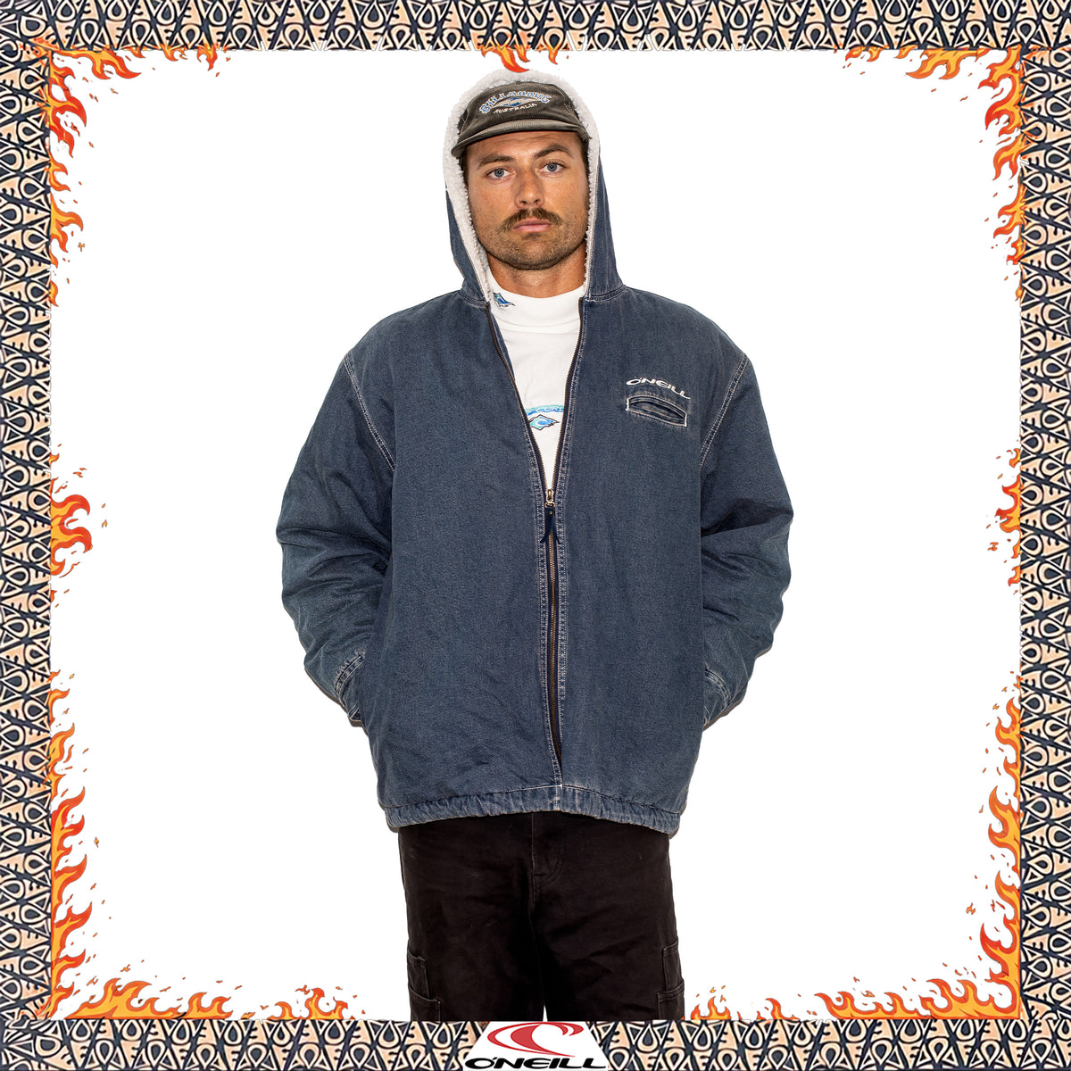 90's O'Neill Denim Sherpa Jacket (XL)