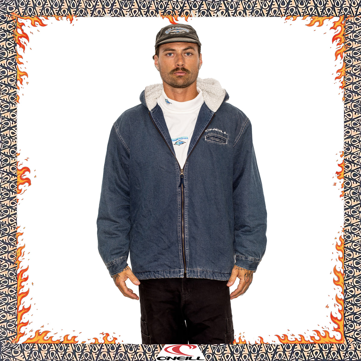90's O'Neill Denim Sherpa Jacket (XL)