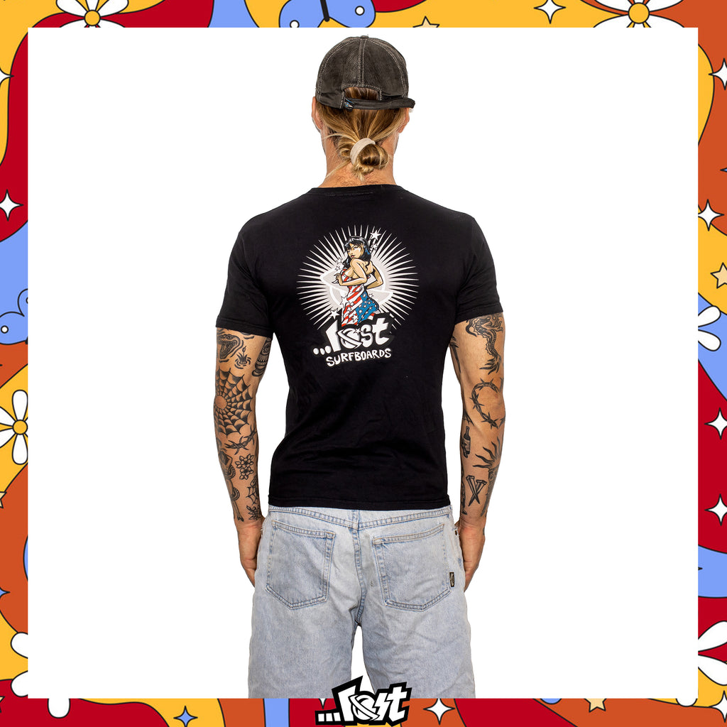 Y2K Lost Enterprises "Pin Up Girl" Graphic Tee (S)